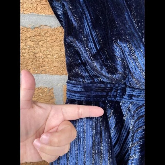 YUMI KIM DYNASTY VELVET DRESS MIDNIGHT TWINKLE XS - Picture 8 of 16